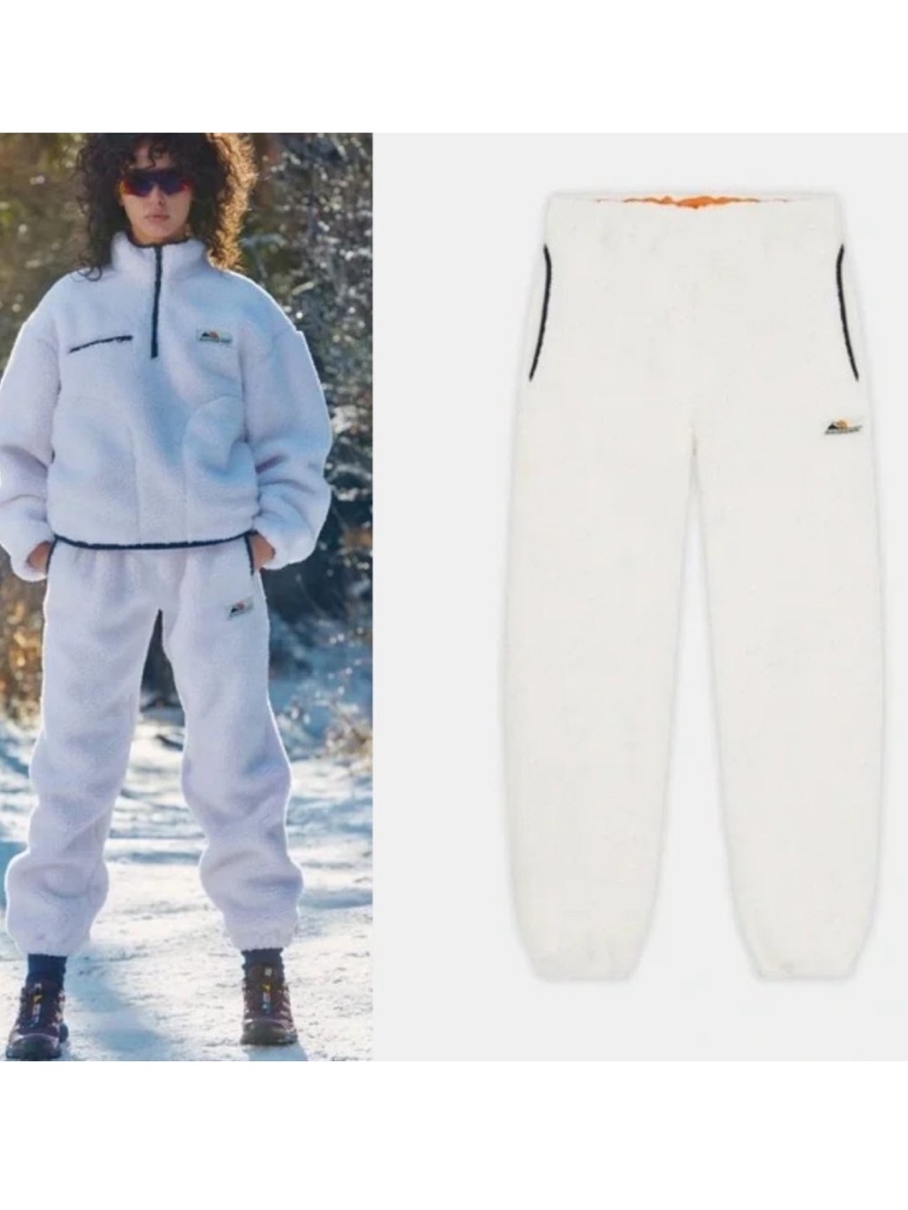 Madhappy Outdoors Sherpa Sweatpants in Marshmallow White